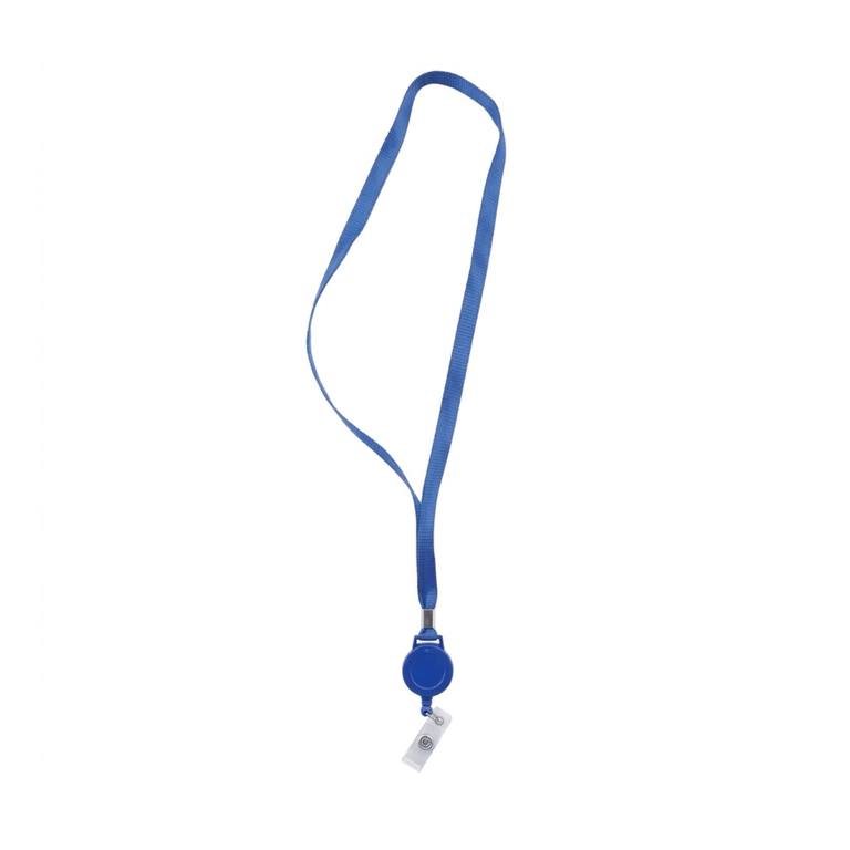 LANYARD WITH REEL BADGE BLUE COLOR